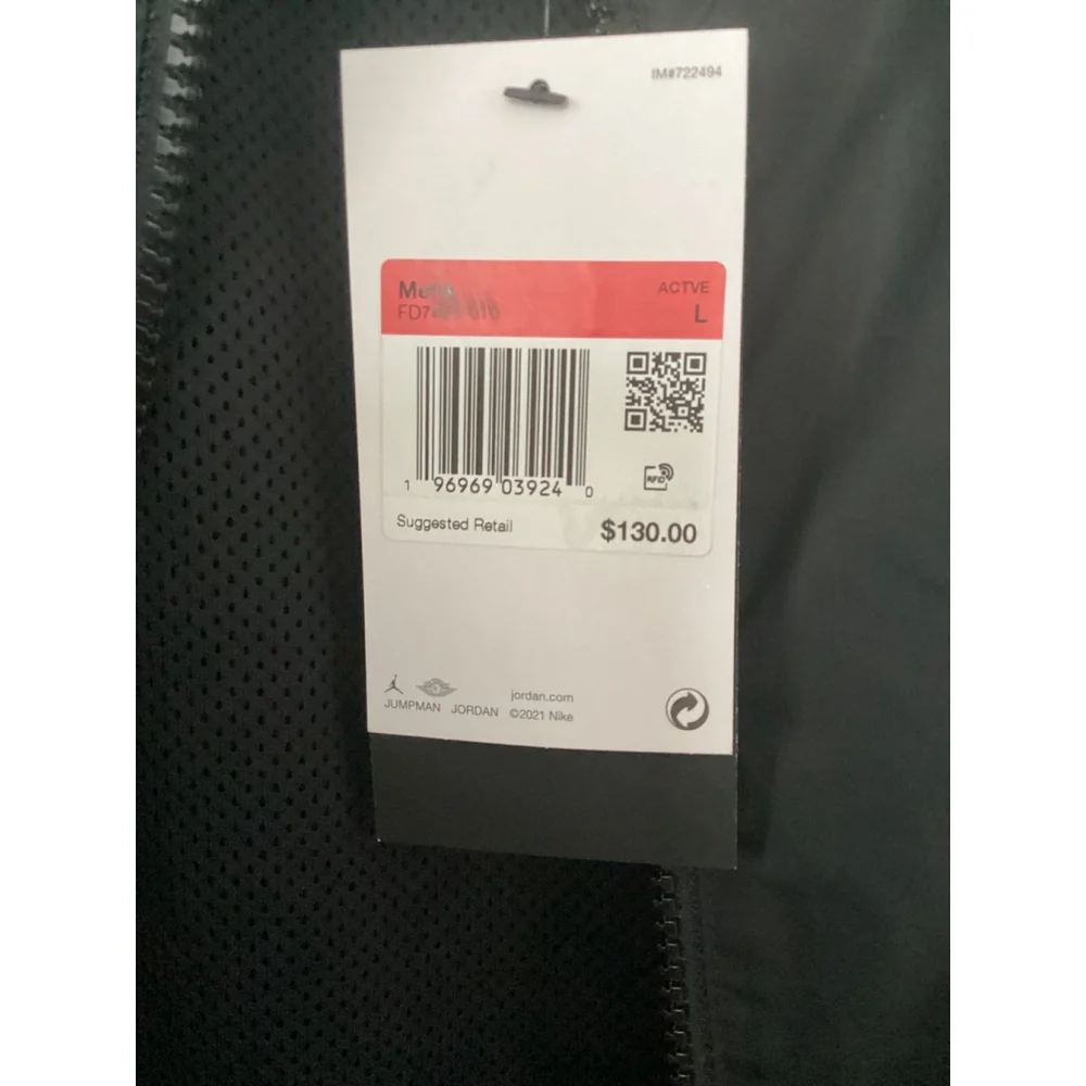 Jordan Flight MVP Men’s Jacket Size: Large Color: Black